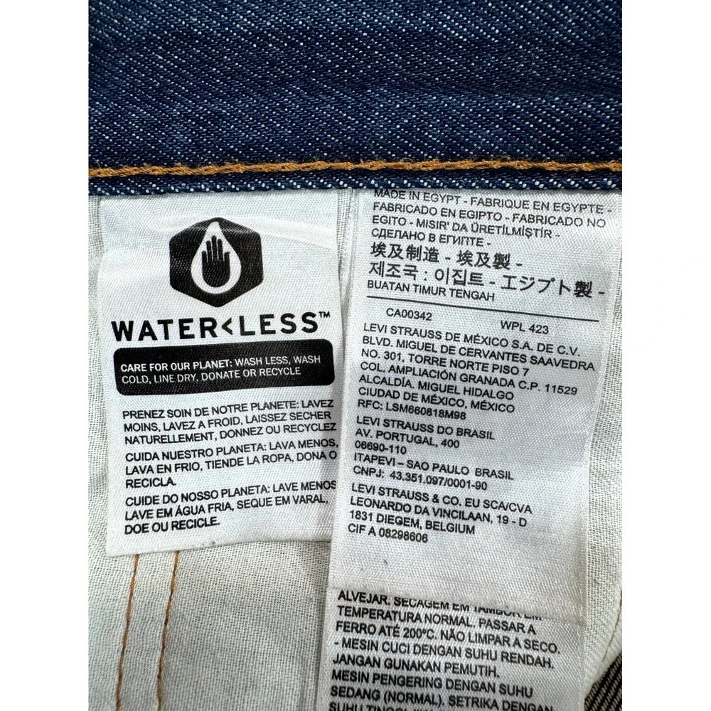 Levi's 501 Jeans Mens 36x30 Blue Denim Red Tab High Rise Button Fly Straight Leg